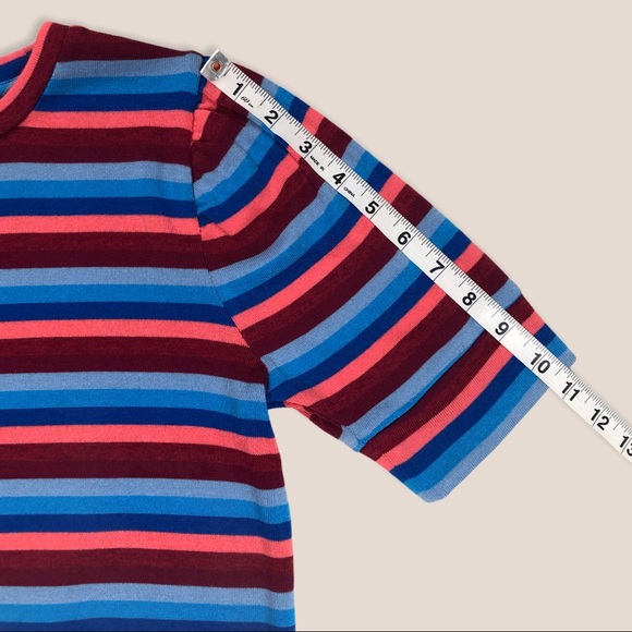 NWT-J.Crew Super Cozy Puff Sleeve Stripe Shirt XS - Picture 7 of 13